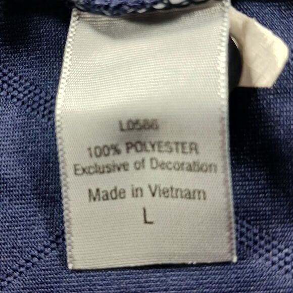 Champion Duo Dry Men's Large Golf Shirt/ Polo Shirt 3 Button. Blue.............. - Picture 7 of 11